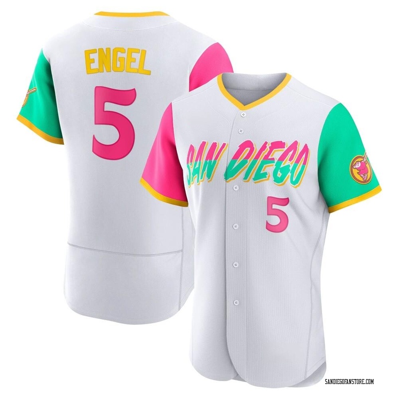 Adam Engel Men's San Diego Padres 2022 City Connect Jersey - White Authentic