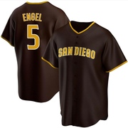 Adam Engel Men's San Diego Padres Road Jersey - Brown Replica