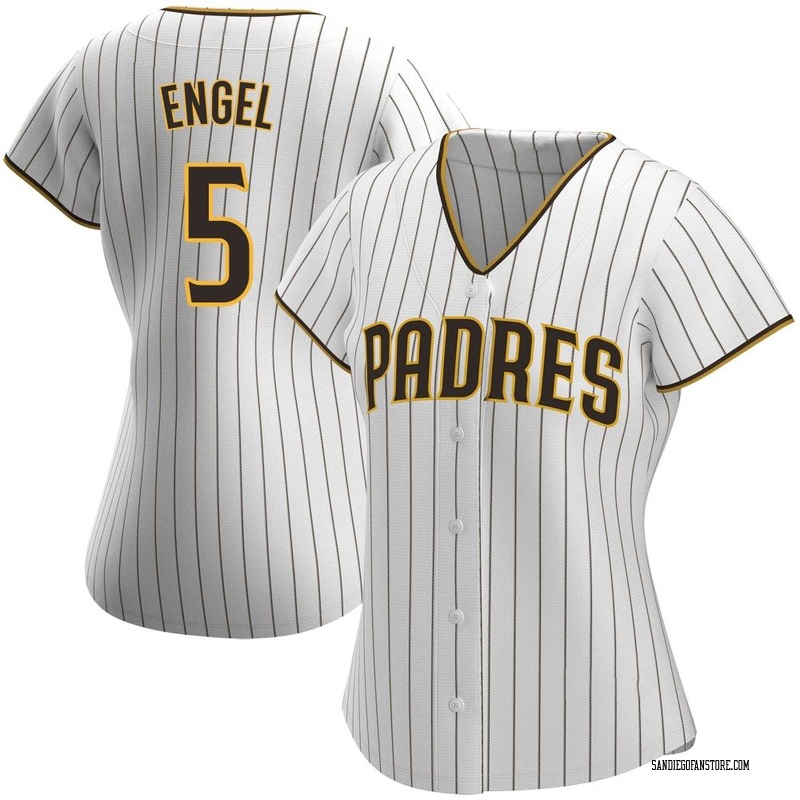 Adam Engel Women's San Diego Padres Home Jersey - White/Brown Replica
