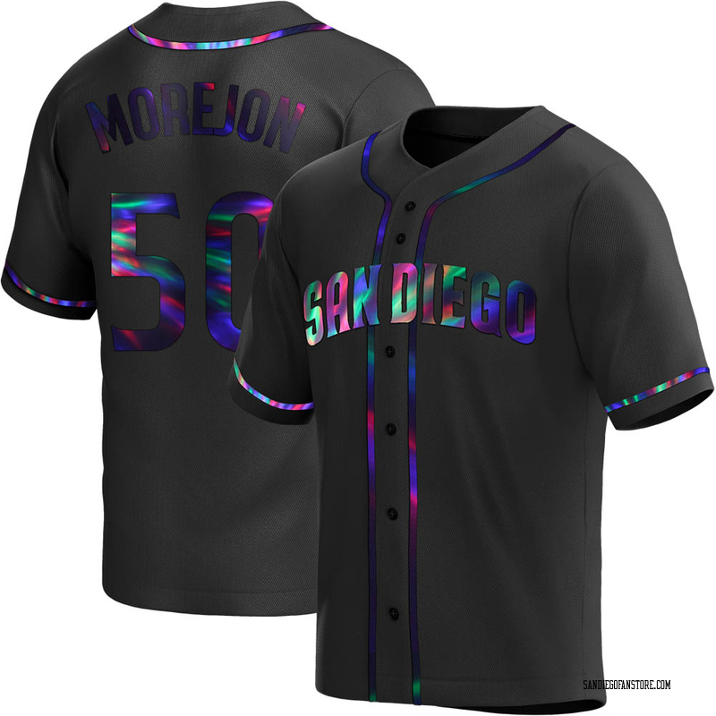 Adrian Morejon Men's San Diego Padres Alternate Jersey - Black Holographic Replica