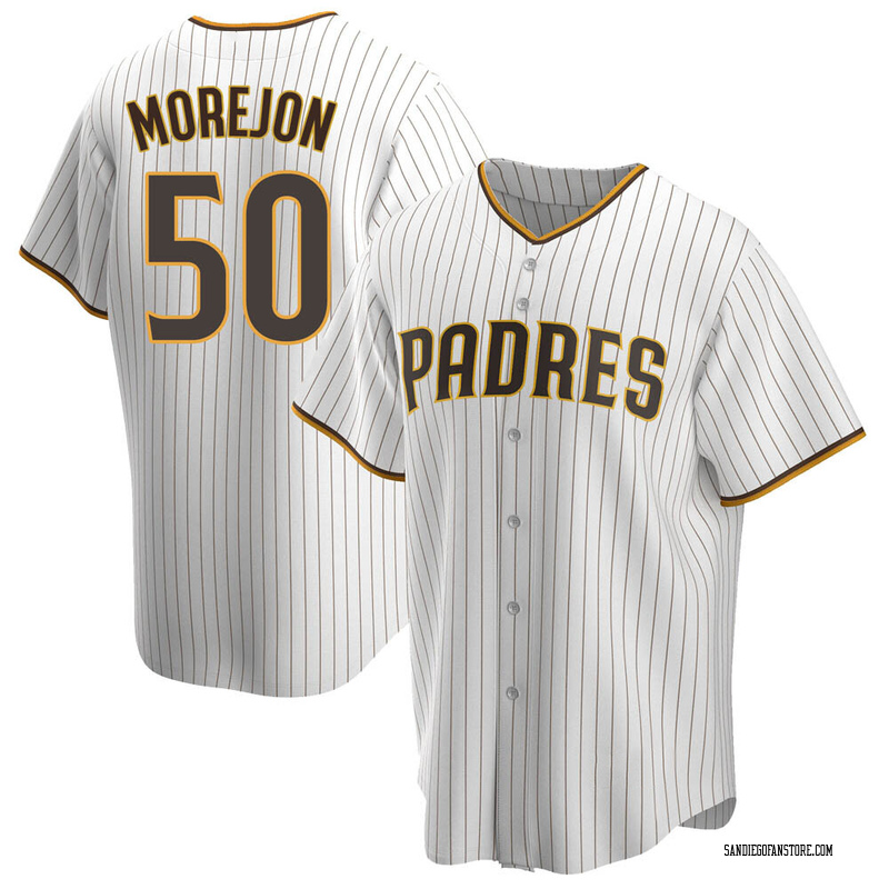 Adrian Morejon Youth San Diego Padres Home Jersey - White/Brown Replica