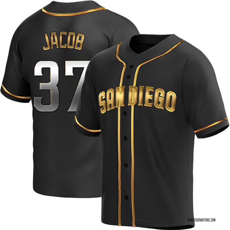 Alek Jacob Youth San Diego Padres Alternate Jersey - Black Golden Replica