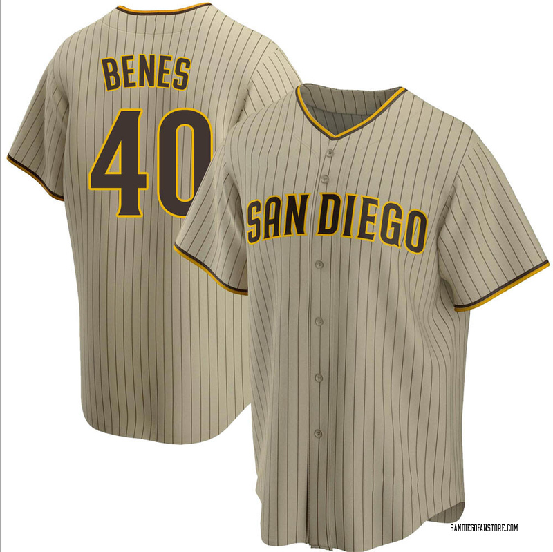 Andy Benes Men's San Diego Padres Alternate Jersey - Sand/Brown Replica