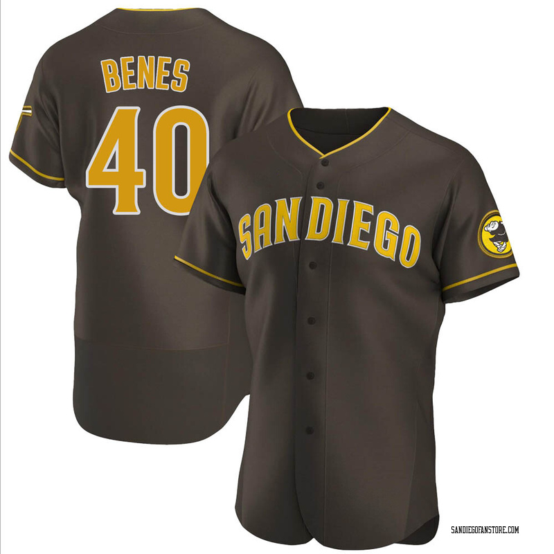 Andy Benes Men's San Diego Padres Road Jersey - Brown Authentic