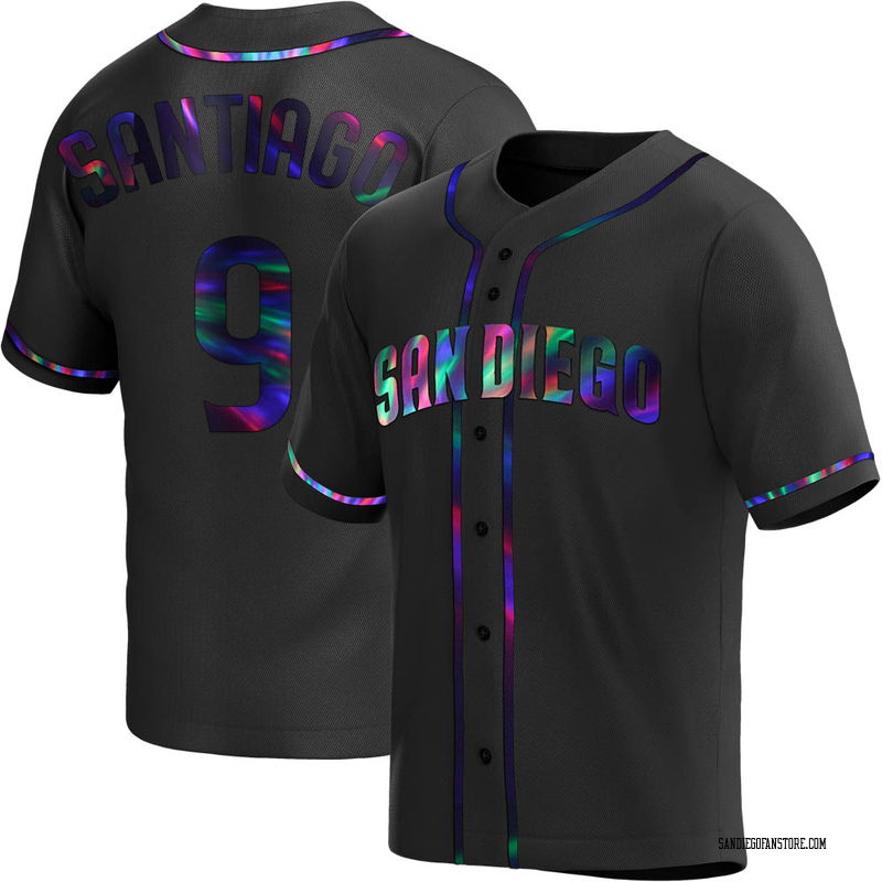 Benito Santiago Men's San Diego Padres Alternate Jersey - Black Holographic Replica