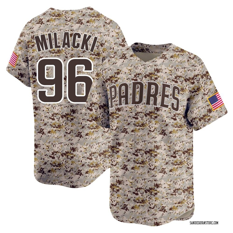 Bobby Milacki Men's San Diego Padres 2nd Alternate Jersey - Camo Limited