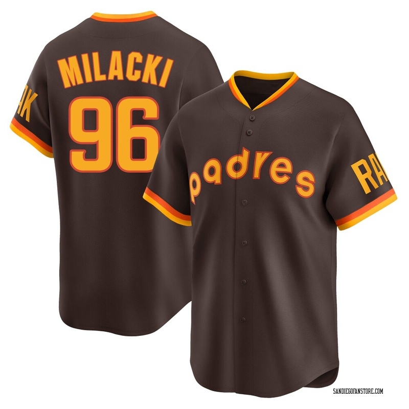 Bobby Milacki Men's San Diego Padres Cooperstown Collection Jersey - Brown Limited