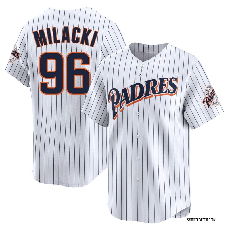 Bobby Milacki Men's San Diego Padres Cooperstown Collection Jersey - White Limited