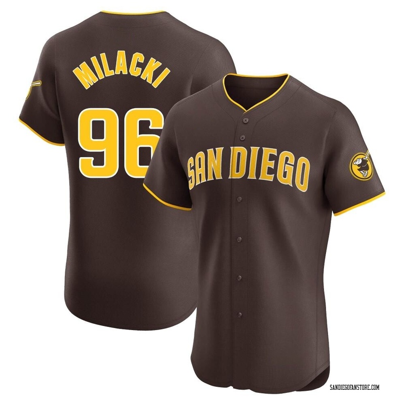 Bobby Milacki Men's San Diego Padres Road Vapor Premier Jersey - Brown Elite