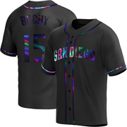 Bruce Bochy Men's San Diego Padres Alternate Jersey - Black Holographic Replica