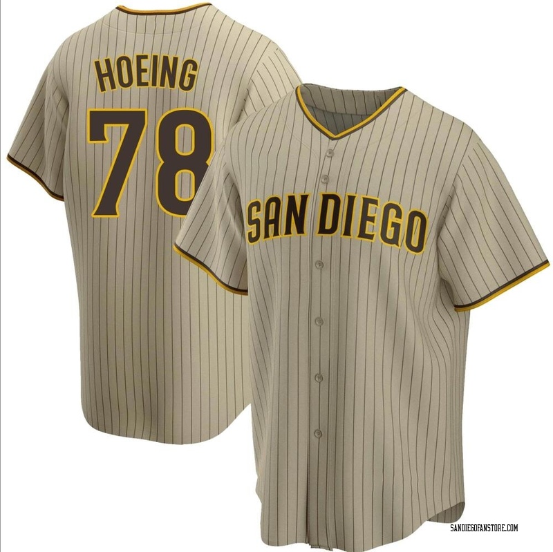 Bryan Hoeing Youth San Diego Padres Alternate Jersey - Sand/Brown Replica