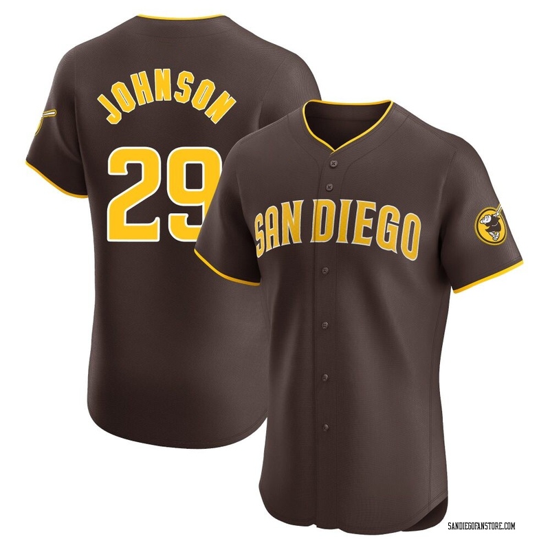 Bryce Johnson Men's San Diego Padres Road Vapor Premier Jersey - Brown Elite