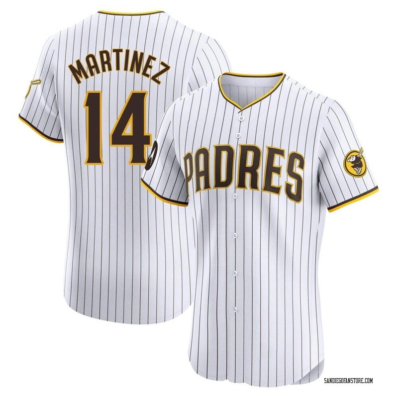 Carmelo Martinez Men's San Diego Padres Home Patch Jersey - White Elite