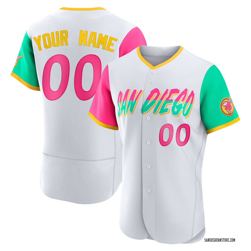 Custom Men's San Diego Padres 2022 City Connect Jersey - White Authentic