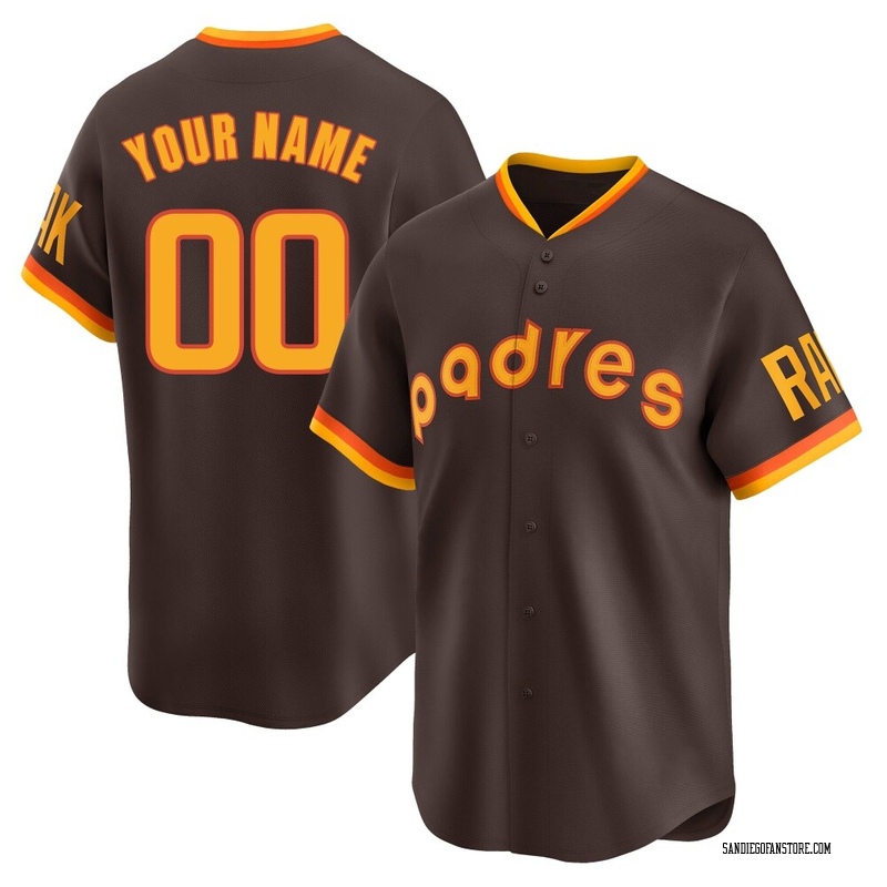 Custom Men's San Diego Padres Cooperstown Collection Jersey - Brown Limited