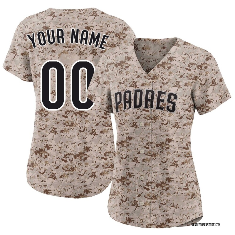 Custom Women's San Diego Padres 2nd Alternate Jersey - Camo Limited