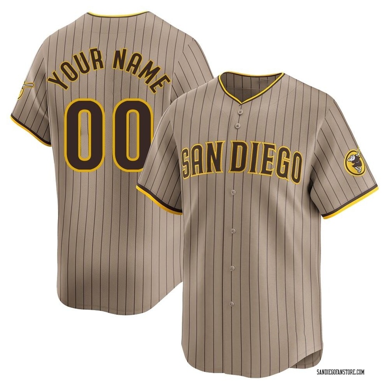 Custom Youth San Diego Padres Tan Alternate Jersey - Limited