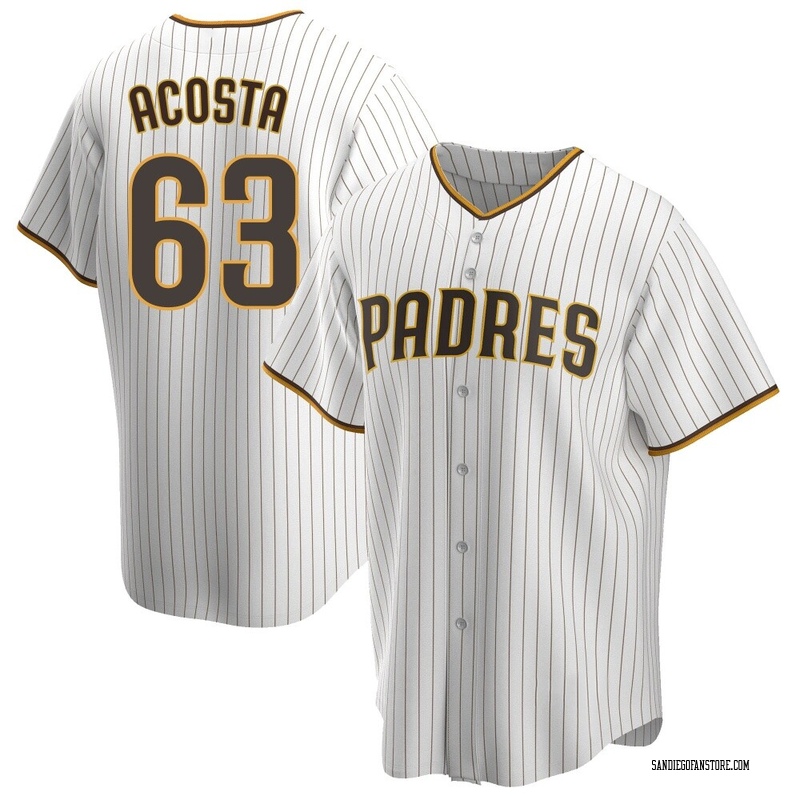 Daison Acosta Men's San Diego Padres Home Jersey - White/Brown Replica