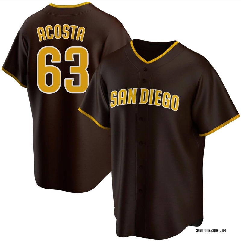 Daison Acosta Men's San Diego Padres Road Jersey - Brown Replica