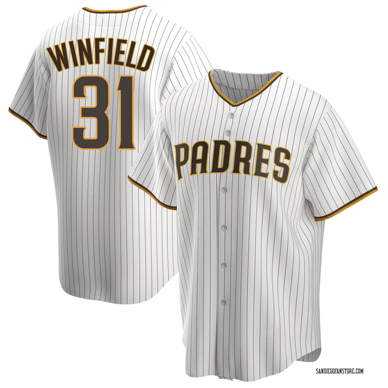 Dave Winfield Men's San Diego Padres Home Jersey - White/Brown Replica