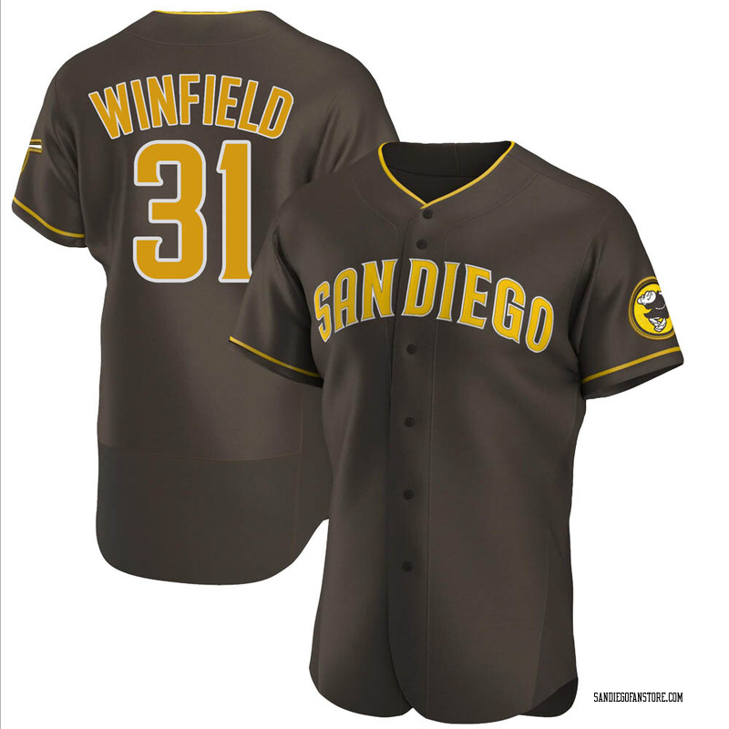 Dave Winfield Men's San Diego Padres Road Jersey - Brown Authentic