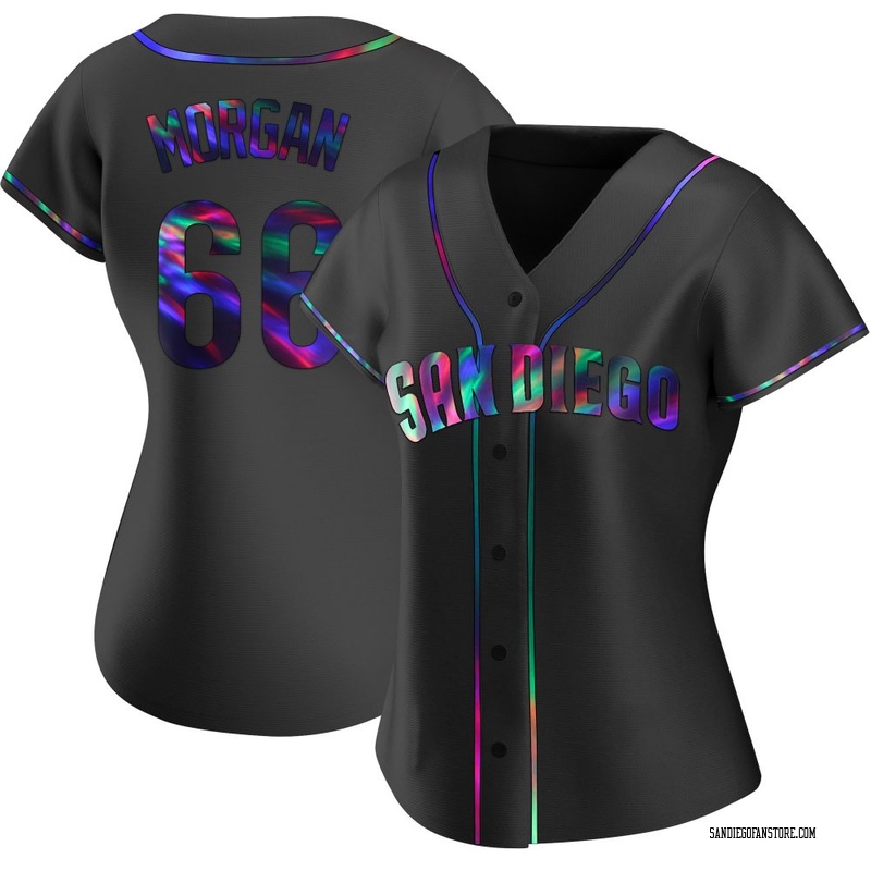 David Morgan Women's San Diego Padres Alternate Jersey - Black Holographic Replica