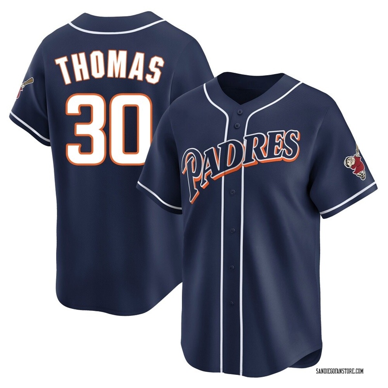 Derrel Thomas Men's San Diego Padres Cooperstown Collection Jersey - Navy Limited