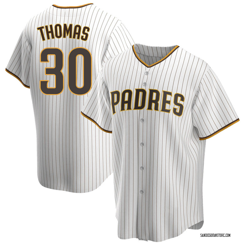 Derrel Thomas Men's San Diego Padres Home Jersey - White/Brown Replica