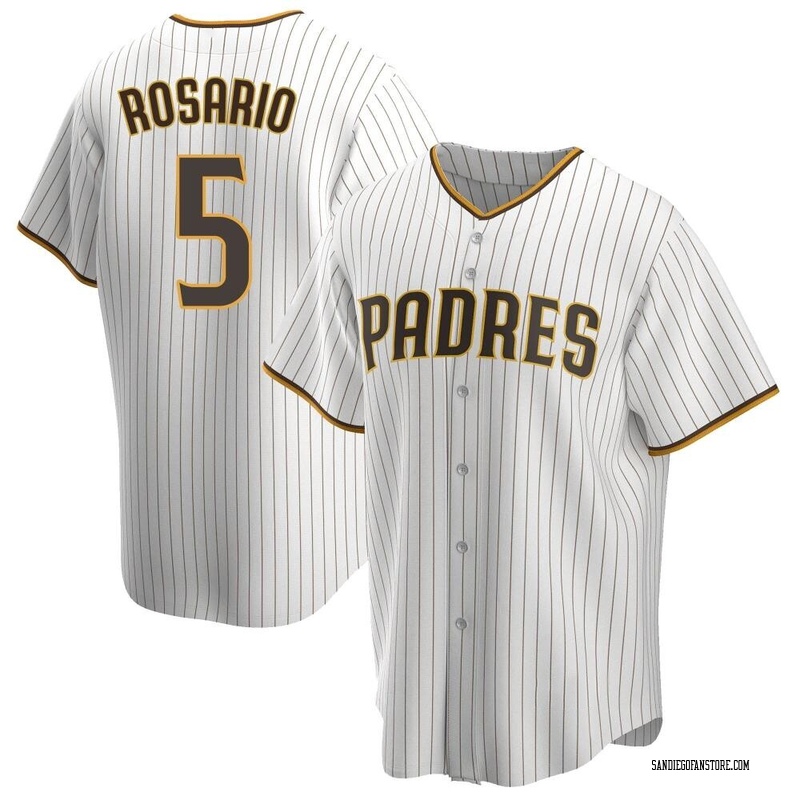 Eguy Rosario Men's San Diego Padres Home Jersey - White/Brown Replica