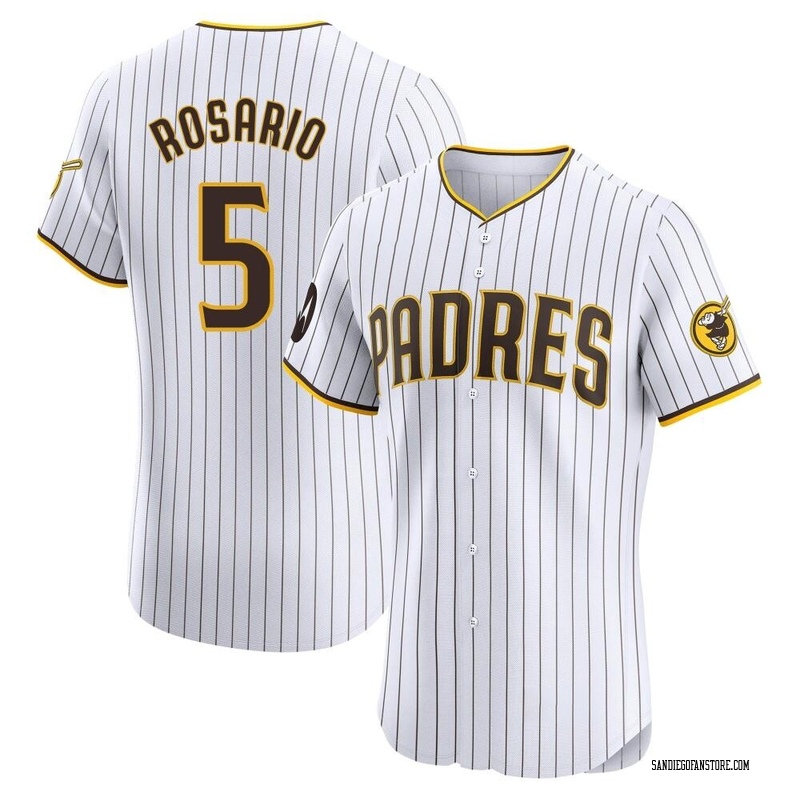 Eguy Rosario Men's San Diego Padres Home Patch Jersey - White Elite