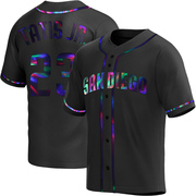 Fernando Tatis Jr. Youth San Diego Padres Alternate Jersey - Black Holographic Replica