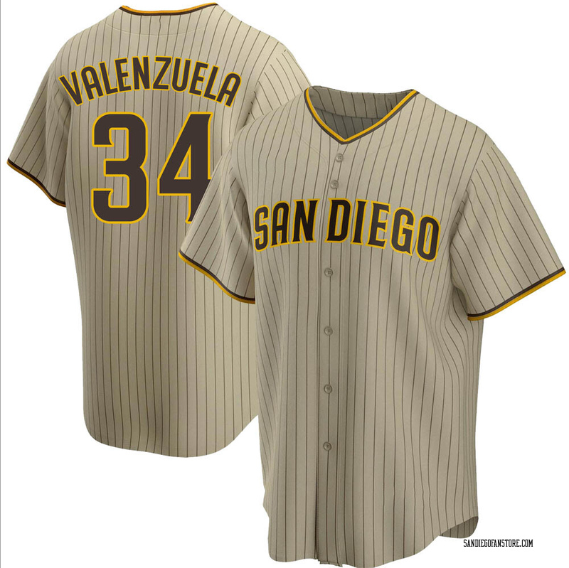 Fernando Valenzuela Men's San Diego Padres Alternate Jersey - Sand/Brown Replica
