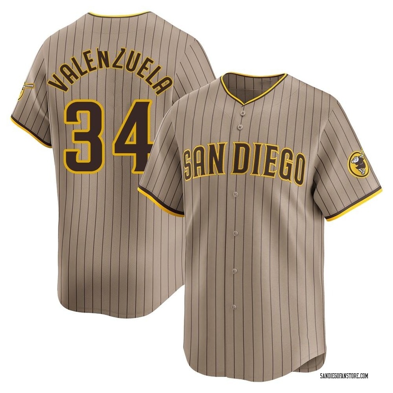 Fernando Valenzuela Men's San Diego Padres Tan Alternate Jersey - Limited