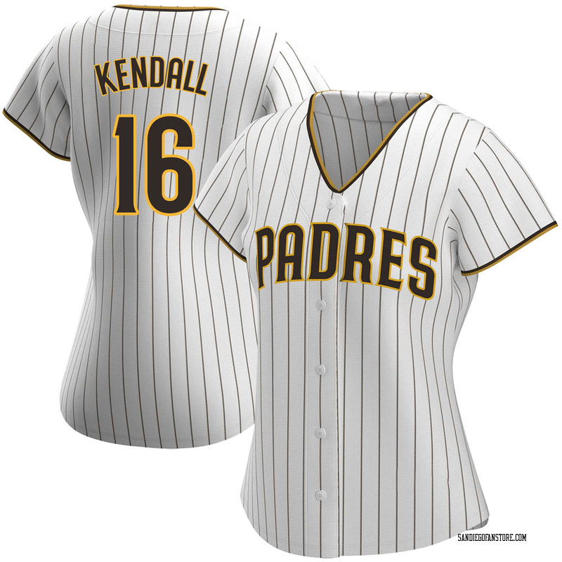 Fred Kendall Women's San Diego Padres Home Jersey - White/Brown Replica