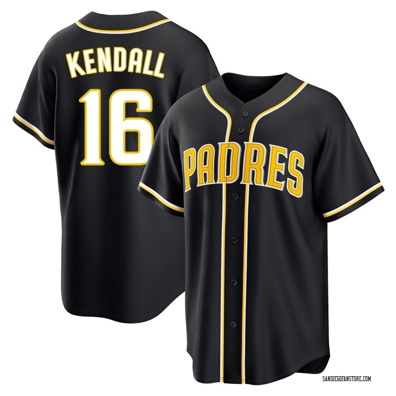 Fred Kendall Youth San Diego Padres Fashion Out Jersey - Black Replica
