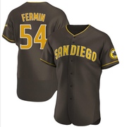 Freddy Fermin Men's San Diego Padres Road Jersey - Brown Authentic