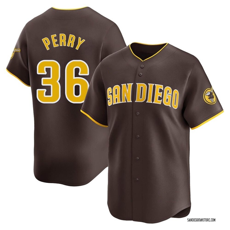 Gaylord Perry Men's San Diego Padres Away Jersey - Brown Limited