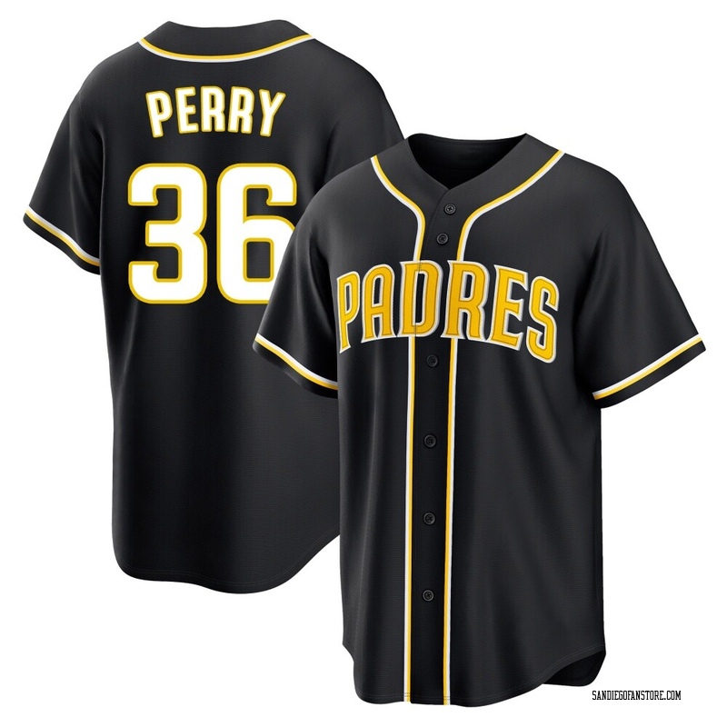 Gaylord Perry Men's San Diego Padres Fashion Out Jersey - Black Replica