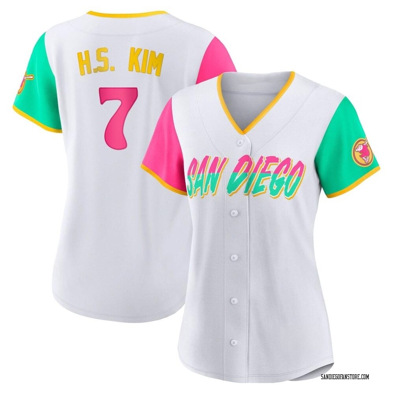 BOYS YOUTH MLB Team Apparel San Diego Padres HA-SEONG KIM Baseball Jer –