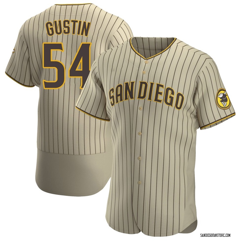 Harry Gustin Men's San Diego Padres Alternate Jersey - Tan/Brown Authentic