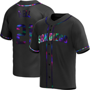 Heath Bell Youth San Diego Padres Alternate Jersey - Black Holographic Replica