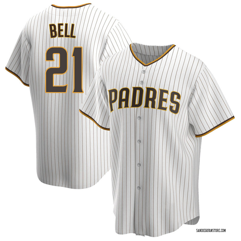 Heath Bell Youth San Diego Padres Home Jersey - White/Brown Replica