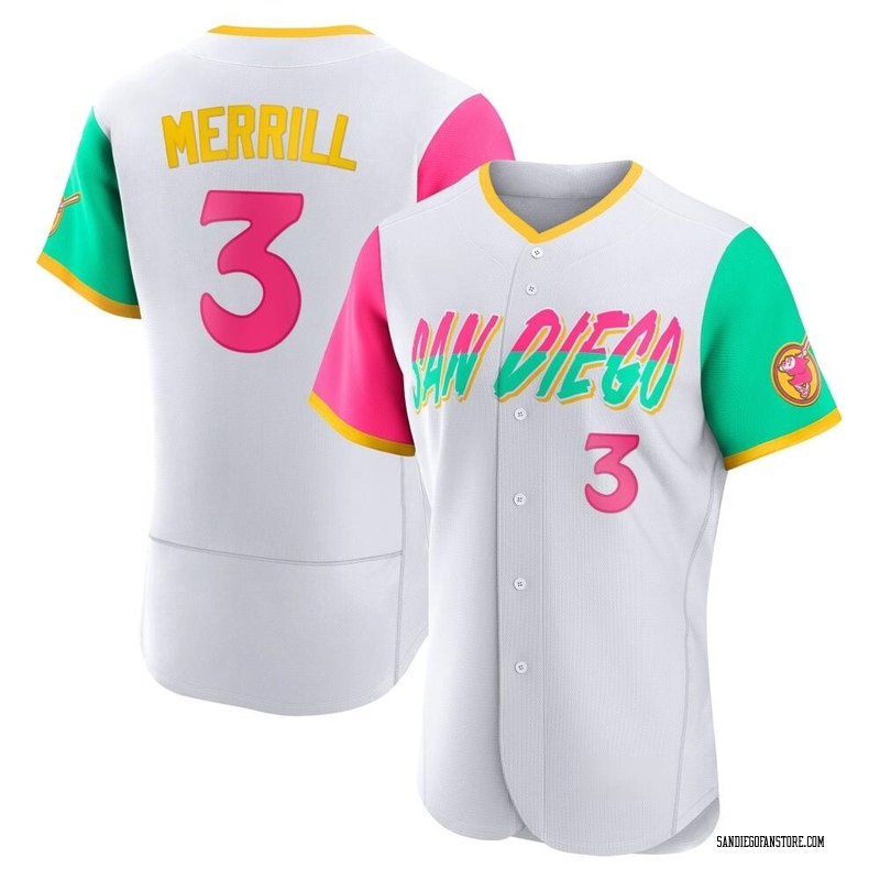 Jackson Merrill Men's San Diego Padres 2022 City Connect Jersey - White Authentic