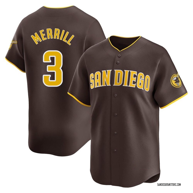 Jackson Merrill Men's San Diego Padres Away Jersey - Brown Limited