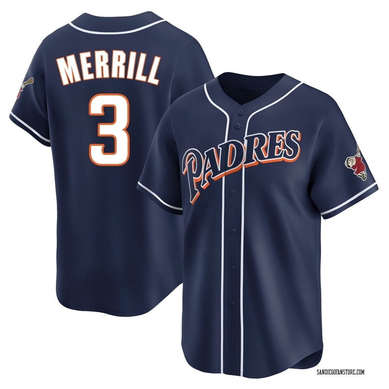 Jackson Merrill Men's San Diego Padres Cooperstown Collection Jersey - Navy Limited
