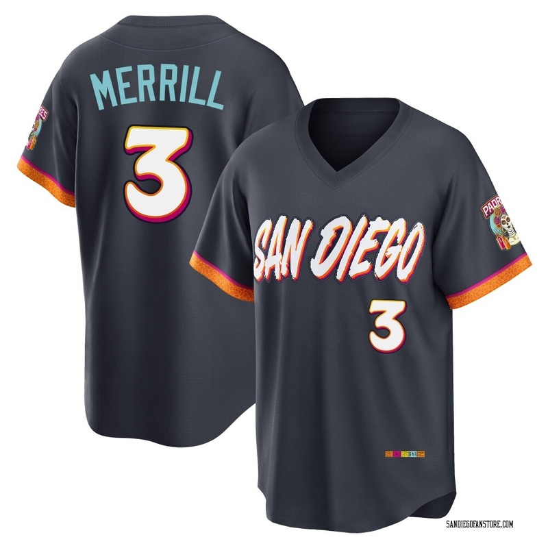 Jackson Merrill Men's San Diego Padres Obsidian 2026 City Connect Stadium Jersey - Limited