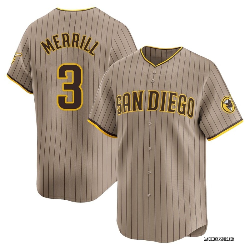 Jackson Merrill Men's San Diego Padres Tan Alternate Jersey - Limited