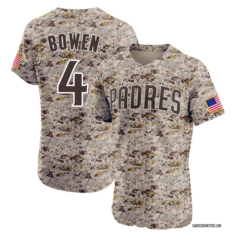 Jase Bowen Men's San Diego Padres Alternate Vapor Premier Jersey - Camo Elite