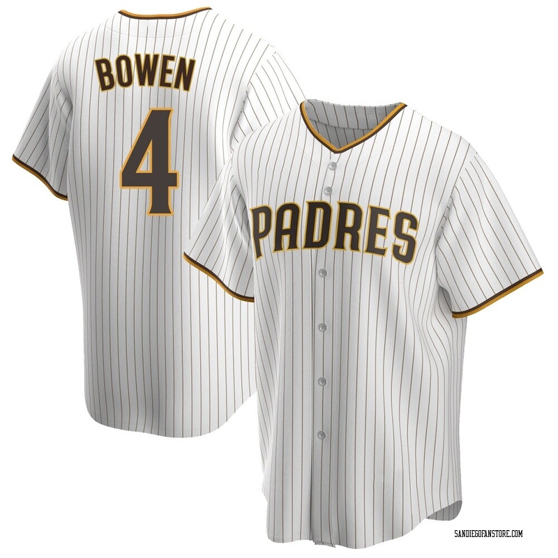 Jase Bowen Men's San Diego Padres Home Jersey - White/Brown Replica