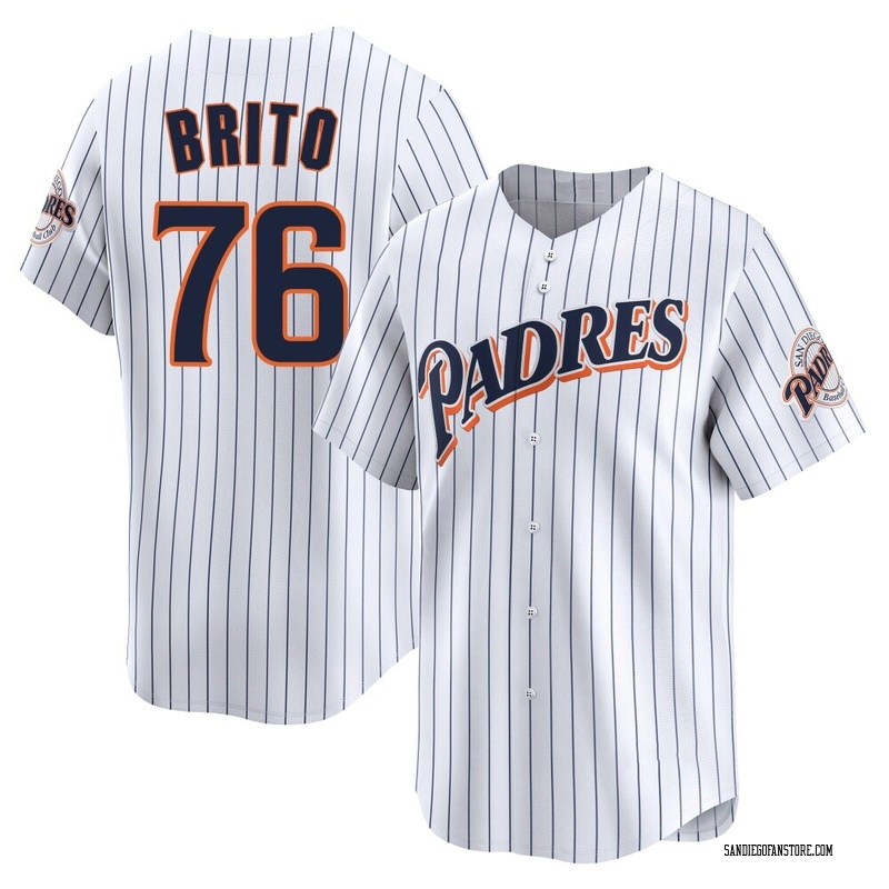 Jhony Brito Men's San Diego Padres Cooperstown Collection Jersey - White Limited